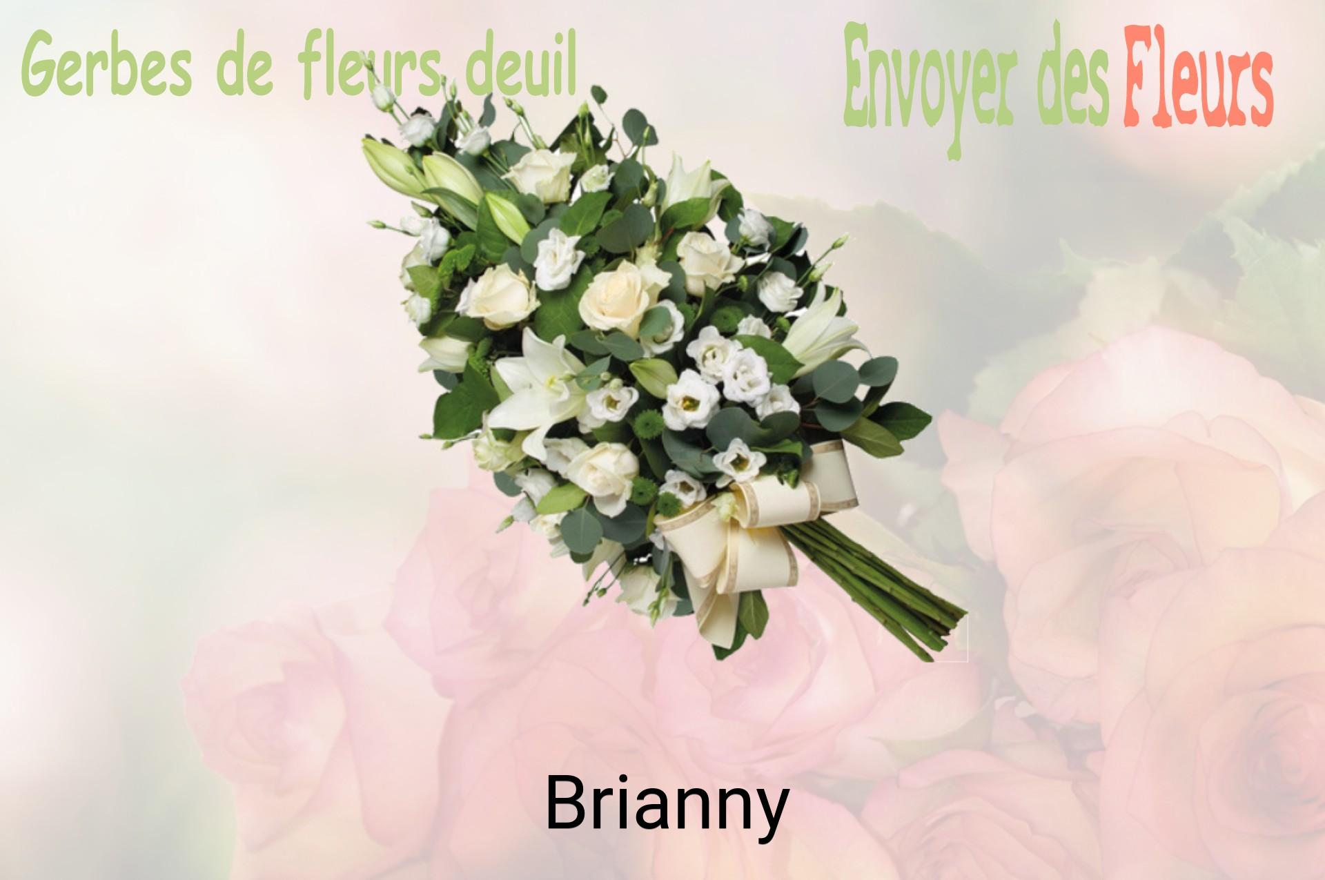 Gerbe de fleurs de deuil livrée à Brianny